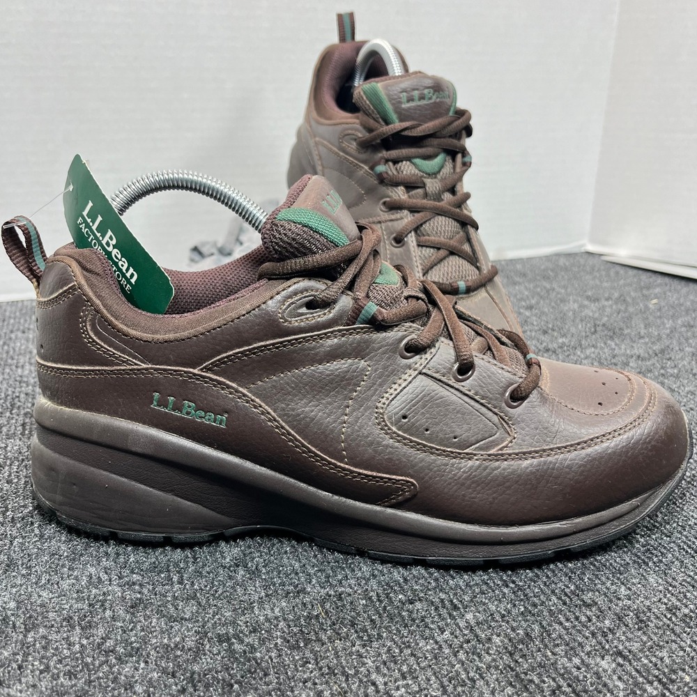 VTG L.L. Bean Fitness Walker Women 11 Brown Leather Granola Walking Shoes NOS